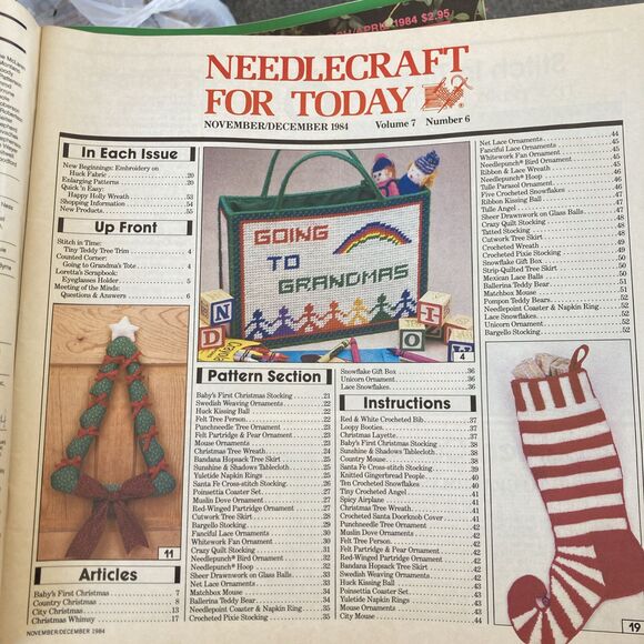 Needlecraft for Today Magazine November December 1984 59 Projects in this Issue - Picture 3 of 6